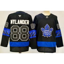 Men's Toronto Maple Leafs #88 William Nylander Black 2024-25 Stitched Jersey