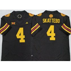 Men's Arizona State Sun Devils #4 Cam Skattebo Black 2025 F.U.S.E. Vapor Limited Stitched Jersey