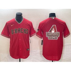 Men's Arizona Diamondbacks Red Team Big Logo Cool Base Stitched Baseball Jerseys