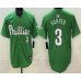 Men's Philadelphia Phillies #3 Bryce Harper Green Limited Stitched Jersey