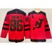 Men's New Jersey Devils #86 Jack Hughes Red 2024-25 With A Patch Stitched Hockey Jersey
