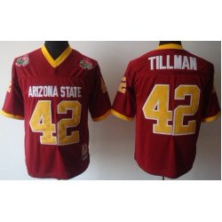 Arizona State Sun Devils #42 Pat Tillman Red Throwback Jersey