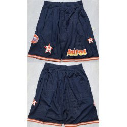 Men's Houston Astros Navy Shorts(Run Small)