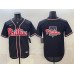 Men's Philadelphia Phillies Team Big Logo 2026 Fashion Replica Black Out Stitched Baseball Jersey