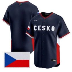 Men's Czech Republic Baseball Nike Navy 2026 World Baseball Classic Team Jersey
