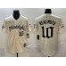 Men's Philadelphia Phillies #10 J.T. Realmuto Cream Gothic Vapor Limited Stitched Jersey