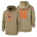 Cincinnati Bengals Custom Nike Tan 2019 Salute To Service Name & Number Sideline Therma Pullover Hoodie