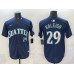 Men's Seattle Mariners #29 Cal Raleigh Navy Limited Stitched jersey