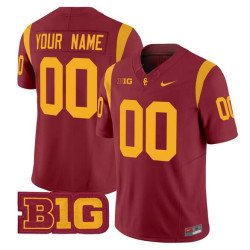 Men's USC Trojans ACTIVE PLAYER Custom Red 2024 F.U.S.E. Vapor Limited Stitched Jersey