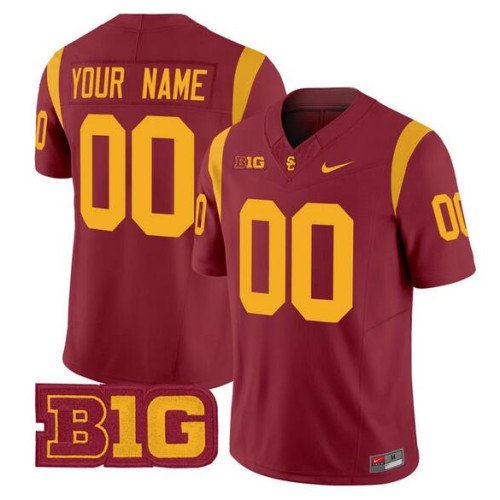 Men's USC Trojans ACTIVE PLAYER Custom Red 2024 F.U.S.E. Vapor Limited Stitched Jersey
