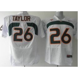 Miami Hurricanes #26 Taylor White Jersey