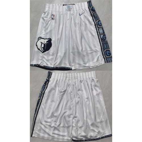 Men's Memphis Grizzlies White 2026 Shorts (Run Small)