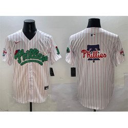 Mens Philadelphia Phillies Team Big Logo White Phanatic Limited Stitched Jersey