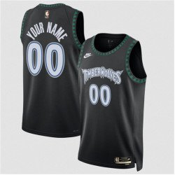 Men's Minnesota Timberwolves Active Player Custom Black 2025 Classic Edition Stitched Jersey