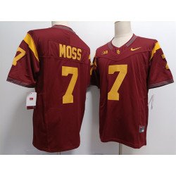 Men's USC Trojans #7 Miller Moss 2023 F.U.S.E. Red Stitched Jersey