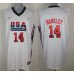 1992 Olympics Team USA #14 Charles Barkley White Swingman Jersey