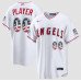 Men's Los Angeles Angels Active Player Custom White 2026 All-Star Edition Stars & Stripes & USA 250 Fourth of July Home Stadium Stitched Baseball Jersey