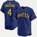 Men's Seattle Mariners #4 Colt Emerson Royal 2025 Cool Base Stitched jersey