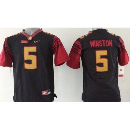 Florida State Seminoles #5 Jameis Winston 2014 Black Limited Kids Jersey