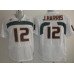 Miami Hurricanes #12 Jacory Harris White Jersey