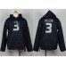 Nike Seattle Seahawks #3 Russell Wilson Navy Blue Kids Hoodie