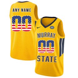 Murray State Racers Customized Yellow USA Flag College Basketball Jersey