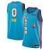 Men's 2025 All-Star #0 Jayson Tatum Light Blue Stitched Basketball Jersey