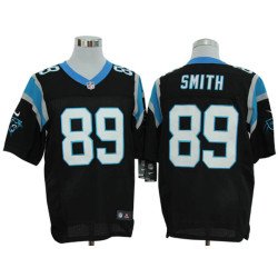 Size 60 4XL-Steve Smith Carolina Panthers #89 Black Stitched Nike Elite NFL Jerseys