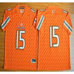 Miami Hurricanes #15 Brad Kaaya Orange 2015 College Football Jersey