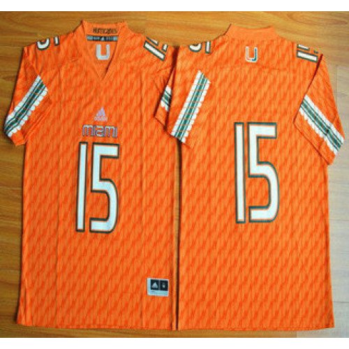 Miami Hurricanes #15 Brad Kaaya Orange 2015 College Football Jersey