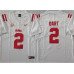 Men's Ole Miss Rebels #2 Jaxson Dart White Stitched jersey