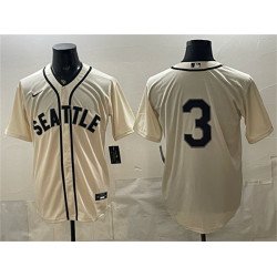Men's Seattle Mariners #3 J.P. Crawford Cream Alternate Stitched Baseball Jersey