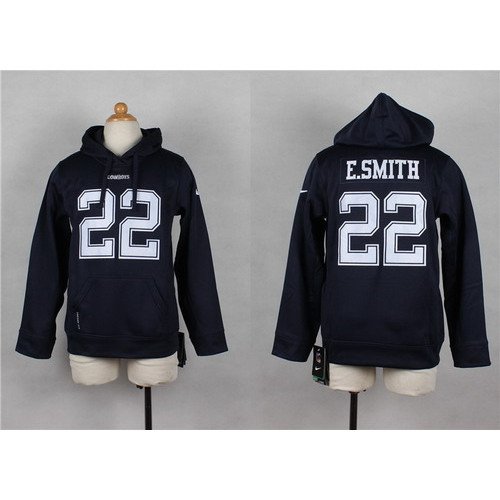 Nike Dallas Cowboys #22 Emmitt Smith Blue Kids Hoodie