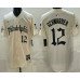 Men's Philadelphia Phillies #12 Kyle Schwarber Cream Gothic Vapor Limited Stitched Jersey