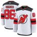 Men's New Jersey Devils #86 Hughes Fanatics White 2024-25 Away Stitched Hockey Jersey