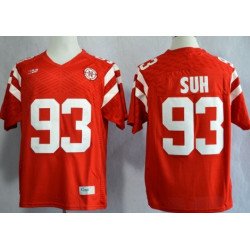 Nebraska Cornhuskers #93 Ndamukong Suh 2013 Red Jersey