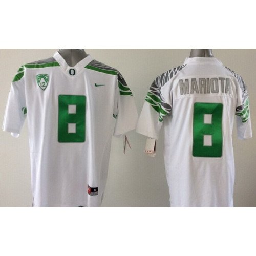 Oregon Duck #8 Marcus Mariota 2014 White Limited Jersey