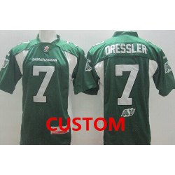 CFL Saskatchewan Roughriders Custom r Green Jersey