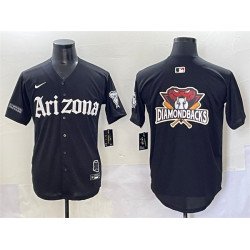 Men's Arizona Diamondbacks Team Big Logo Black 'Gothic Desert Fang Edition' Vapor Premier Limited Stitched Baseball Jersey