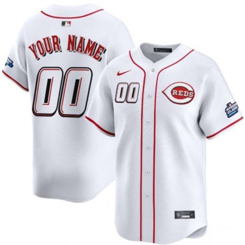 Men's Cincinnati Reds Active Player Custom White 2025 Speedway Classic Home Limited Stitched Baseball Jersey
