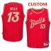 Men's Chicago Bulls Custom Revolution 30 Swingman 2015 Christmas Day Red Jersey