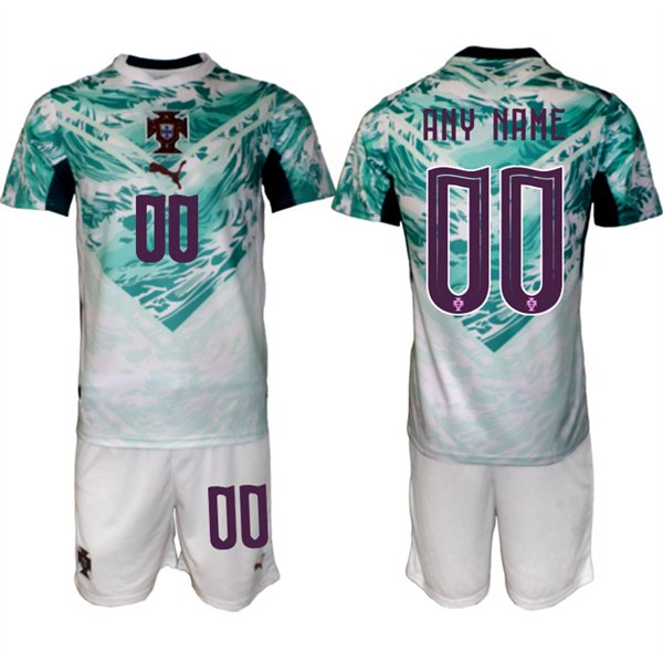 Men's Portugal Team Custom Green 2026 World Cup Away Soccer Jersey Suit