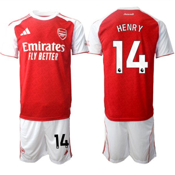 Men's Arsenal F.C #14 Thierry Henry 2026 Red Home Soccer Jersey Suit