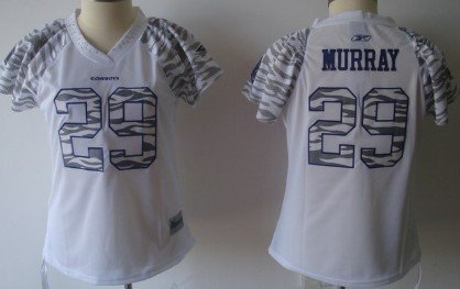 Dallas Cowboys #29 DeMarco Murray White Womens Zebra Field Flirt Fashion Jersey