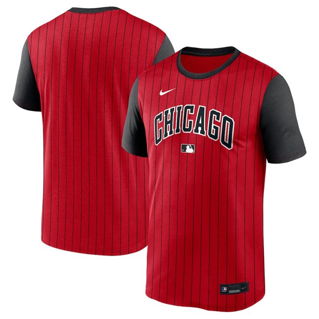 Men's Chicago White Sox Red Black 2025 City Connect Performance T-Shirt