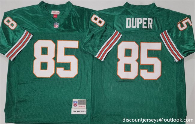 Men's Miami Dolphins #85 Mark Duper Aqua Throwback Stitched Football Jersey