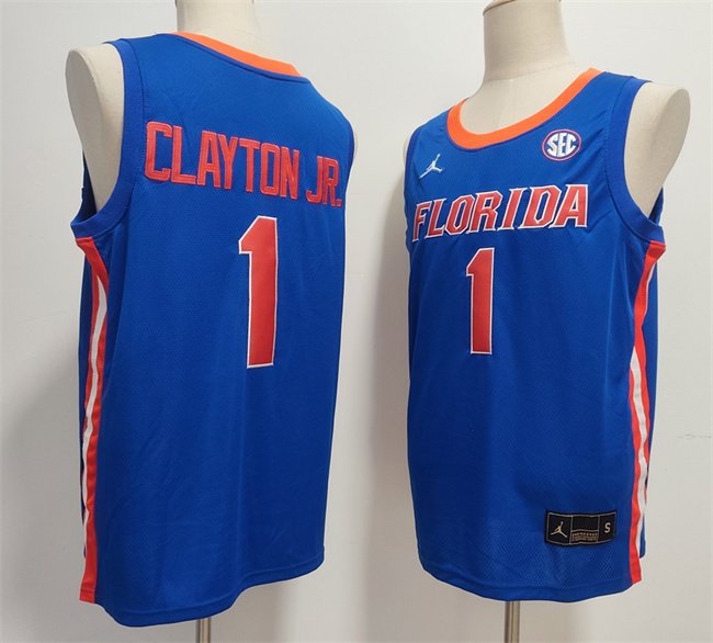 Men's Florida Gators #1 Walter Clayton Jr. Royal Stitched Basketball Jersey