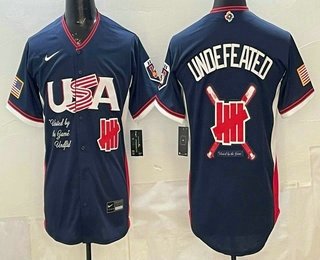 Men's USA Undefeated Navy 2026 World Baseball Classic Cool Base Jersey