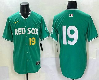Men's Boston Red Sox #19 Roman Anthony Green 2025 City Connect Limited Jersey