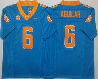 Men's Tennessee Volunteers #6 Joey Aguilar Blue FUSE College Football Jersey